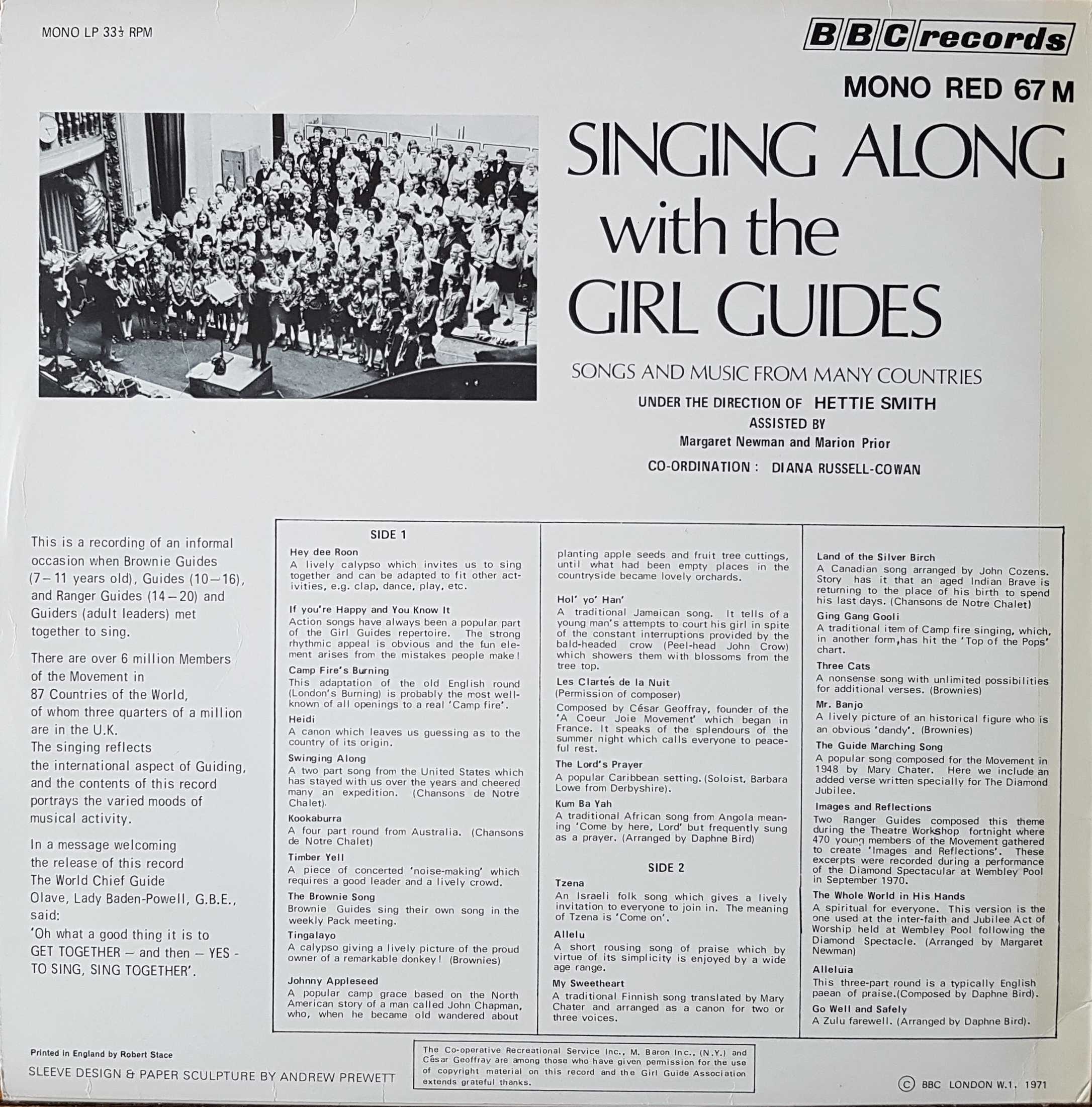 Picture of RED 67 Sing along with the Girl Guides by artist Various from the BBC records and Tapes library